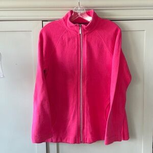 Tommy Bahama Pink Full Zip Fleece Jacket Size M - Fast Shipping!
